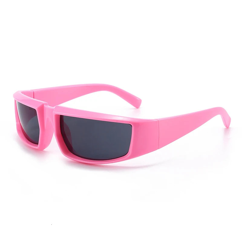 Y2K Sports Punk Sunglasses Women Men Square Goggle Sun Glasses Colorful Mirror Fashion Eyewear 251125