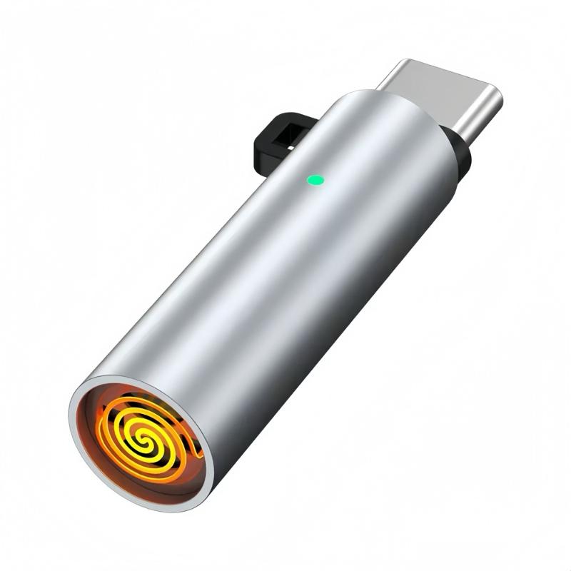 1Pcs TYPE-C Portable Low Consumption Mini Electronic Lighter Windproof And Energy Saving Outdoor Phone Lighter.