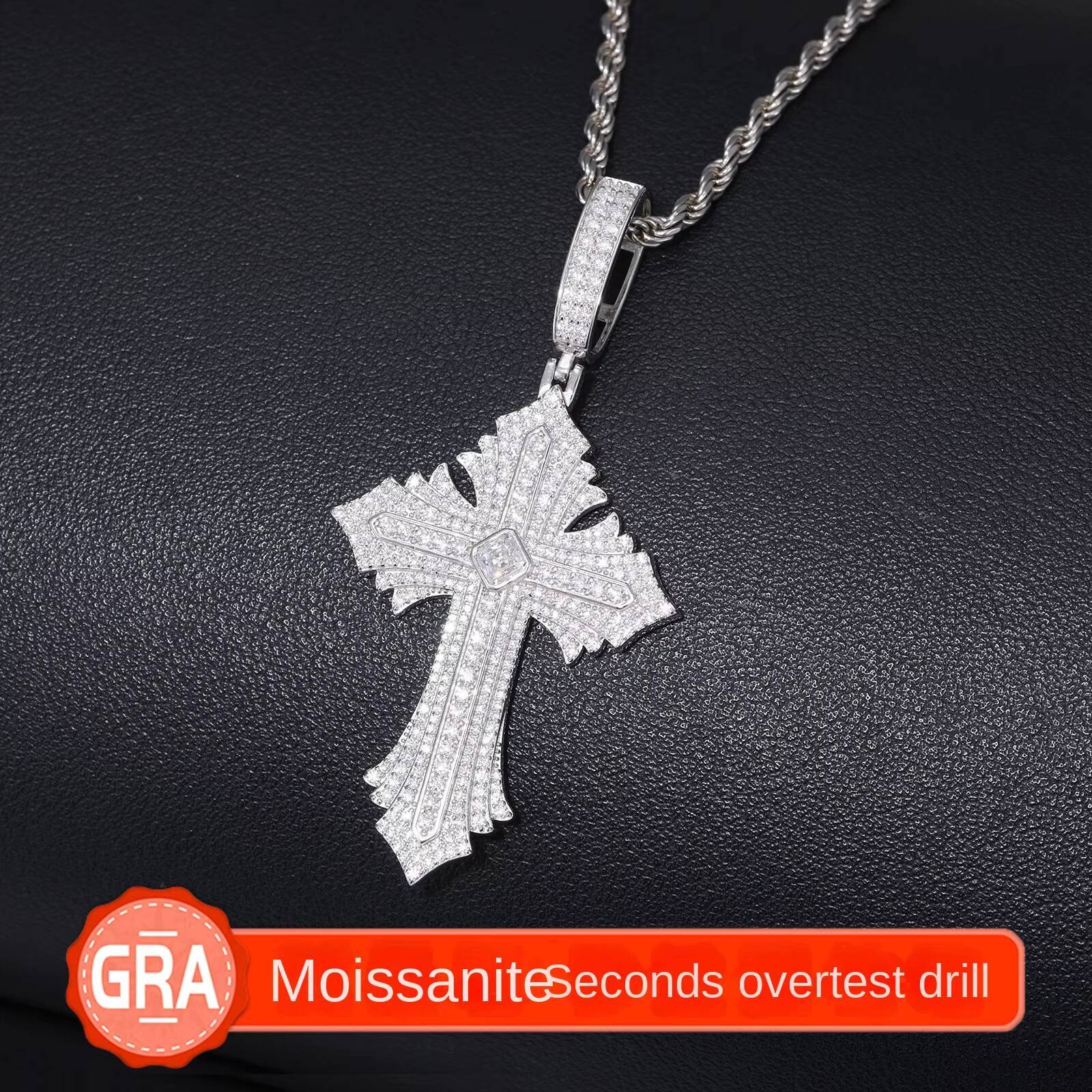 Custom 925 Sterling Silver Moissanite Diamond Iced Out Pendant Necklace Hip Hop Style for Men and Women