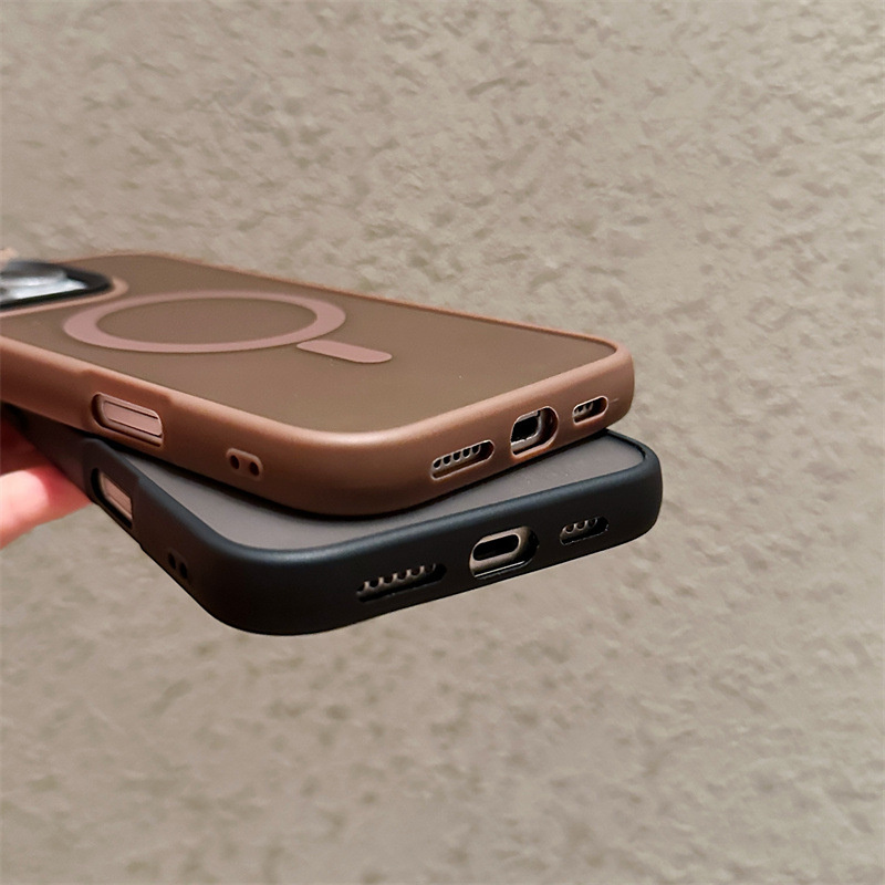 Matte Shockproof Armor for Magsafe Case For iPhone 16 15 14 Plus 13 12 11 Pro Max Wireless Charging Magnetic Hard PC Cover