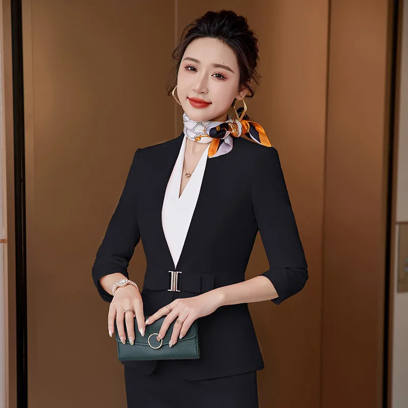 Womens sports pants set long sleeved uniform elegant womens business formal work oversized 3XL 250530