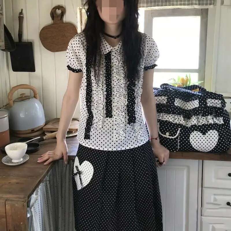 2025 Sweet Dots Heart Pocket Design Rucked Underarm Fashion Women Shoulder All Match Itabag Designer Commuting Bag