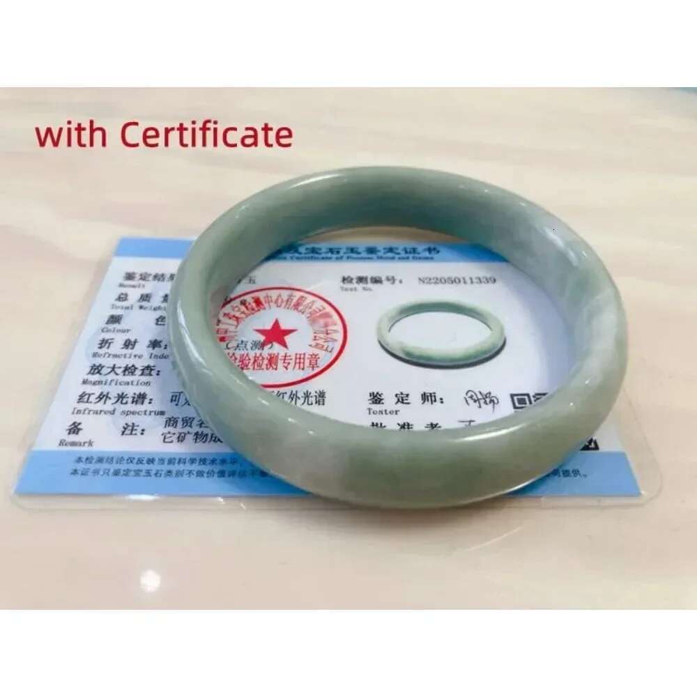 Natural Bangle Bracelet For Women Classcial Retro Chinese Style Hand Jade Bracelets With Certificate And Gift Box