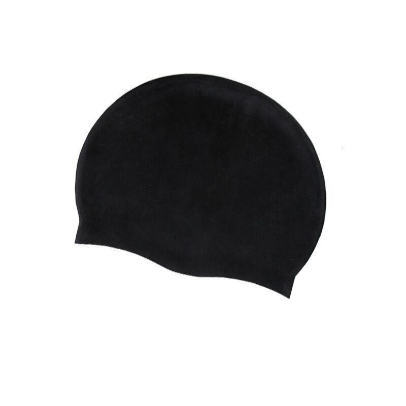 Professional silicone waterproof adult style men's swimming girls, black diving cap for women