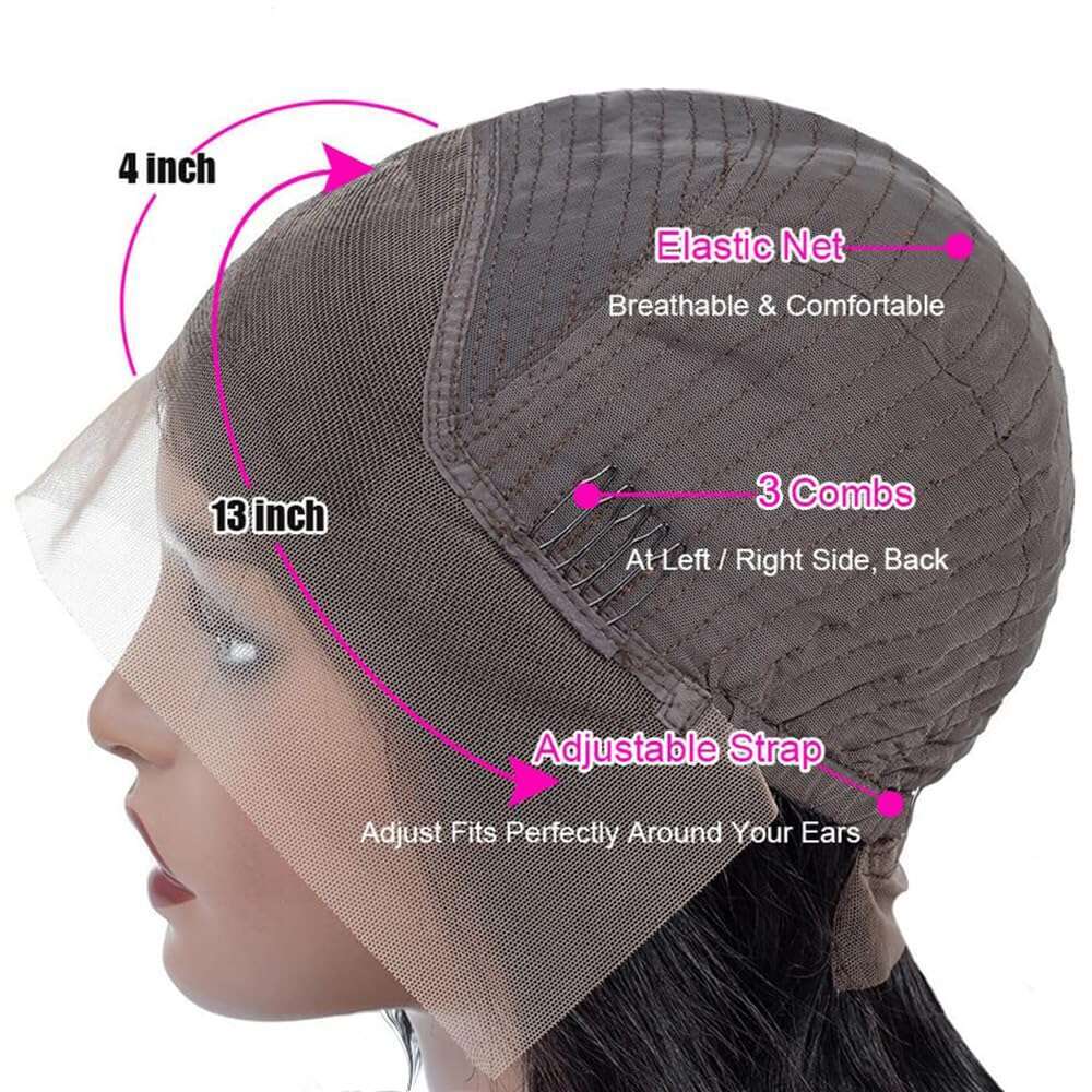 GIANNAY Body Black Women, Long Glueless Lace Front Wig with Pre Plucked Natrural Hairline and Baby Hair for Women (Body Wave Wigs 26")