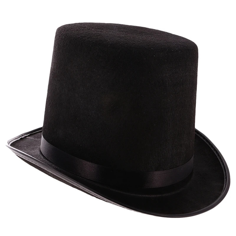Top Hat for Adult/Children Cylinder Hat Party Costume Fedora Magician Hat for Carnival Rave Party 250430