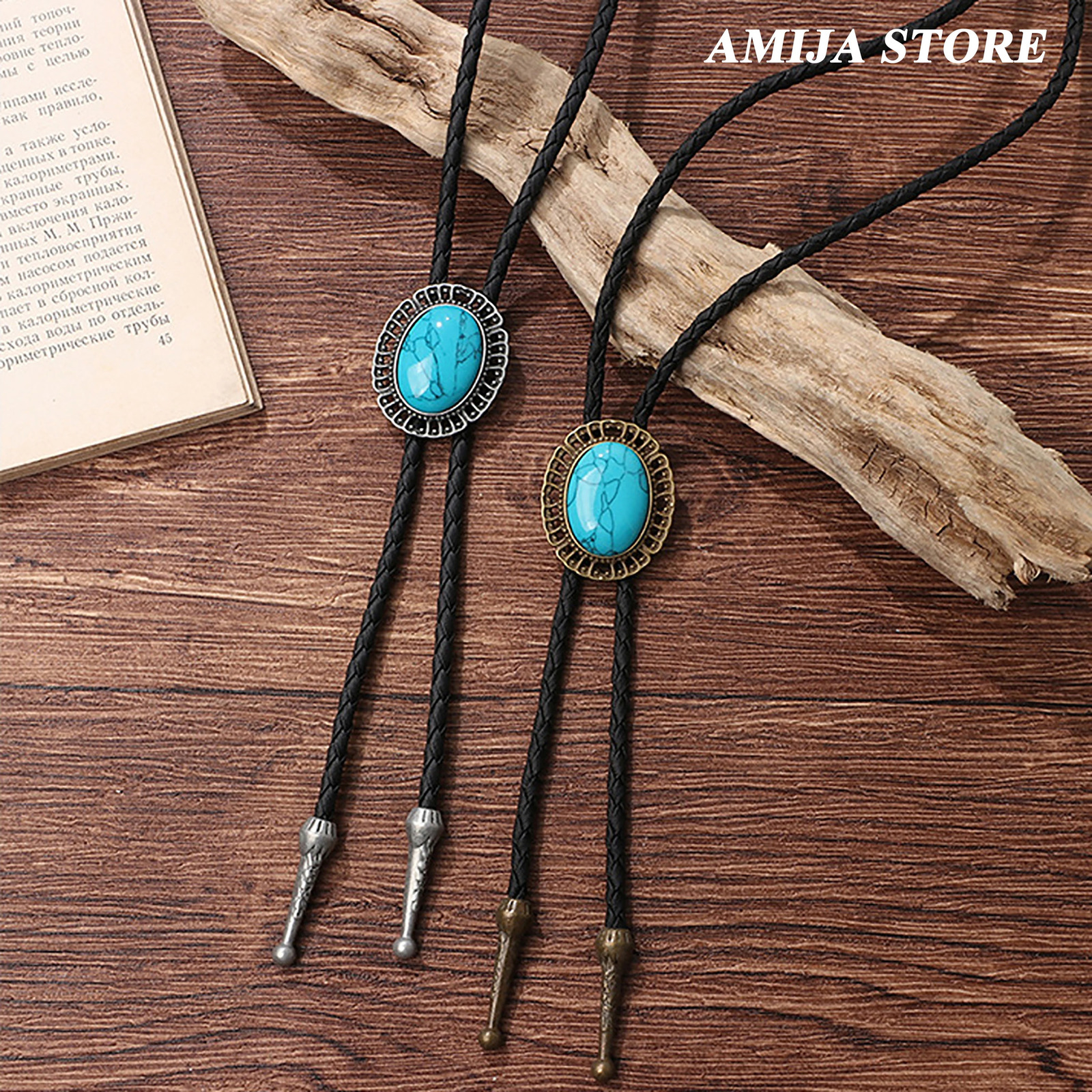 Vintage Western Cowboy Jazz Hat Alloy Mens Bolo Tie Men Women Leather Rope Long Necklace Sweater Shirt Chain Tie Men Accessories 250430