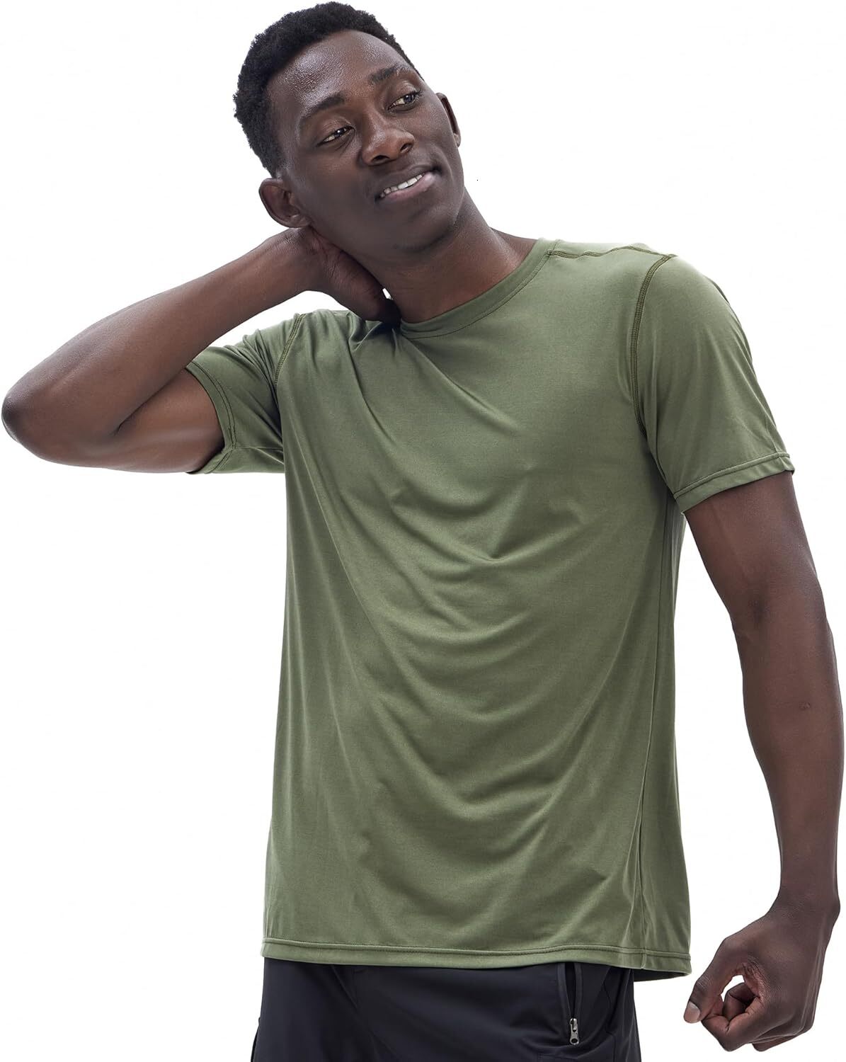 5 Pack Mens Workout T-Shirts Quick Dry Athletic Short Sleeve Crew Neck Running Gym Tee Tops