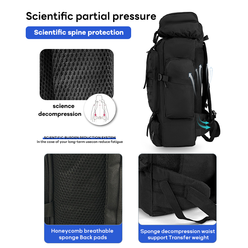 hiking backpack for men 80l camping backpack military rucksack molle 3 days assault pack for climbing 3077