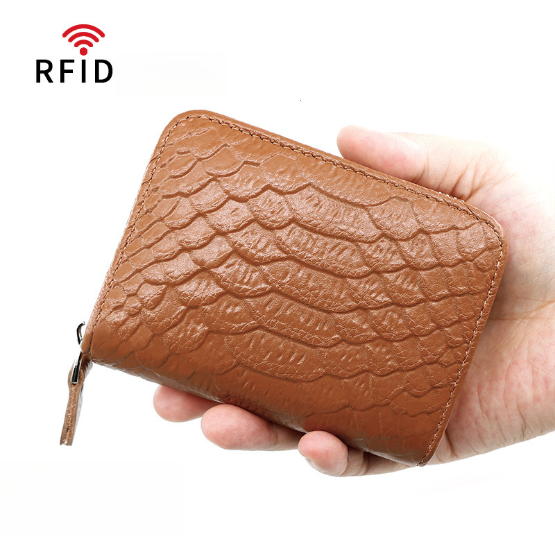 Designer Wallet Snake Skin Pattern Organ Cow Pickup Bag RFID Anti Theft Holder Clip Color Bank Card Change Certificate Package Luxury Wallet Key Pouch