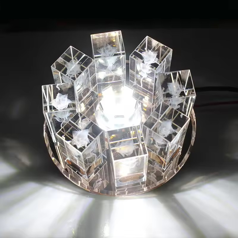 Crystal Aisle Balcony Led Ceiling Lamp AC90-260V 5W Light Living Room Corridor Lamp Modern Ceiling Light for Home Decoration Luminaire