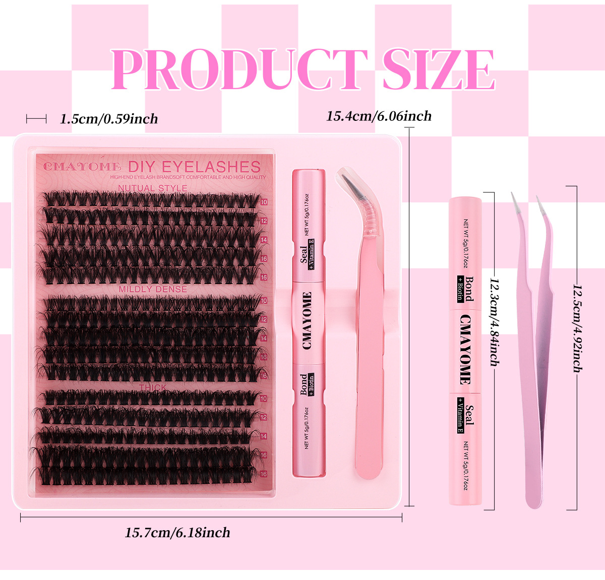 Wholesale Mixed Length Eyelash Cluster Kit, 280Pcs Reusable Fluffy Lashes with Glue, Tweezer, Case - Support OEM & Low MOQ for Dropshipping