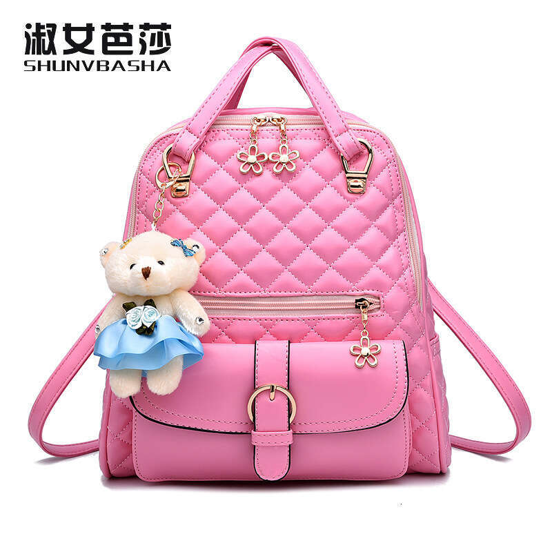 Shoulder 2024 Trendy Backpack Spring/Summer New Student Fashion Casual Bear Women's Bag