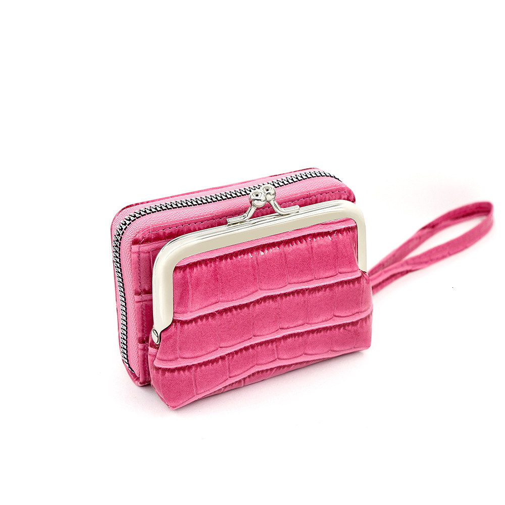 Designer Wallet Stone Patterned Lacquered Leather Women S Hand Held Organ Coin Purse With Multiple Card Slots And Metal Clip Buckles Luxury Wallet Key