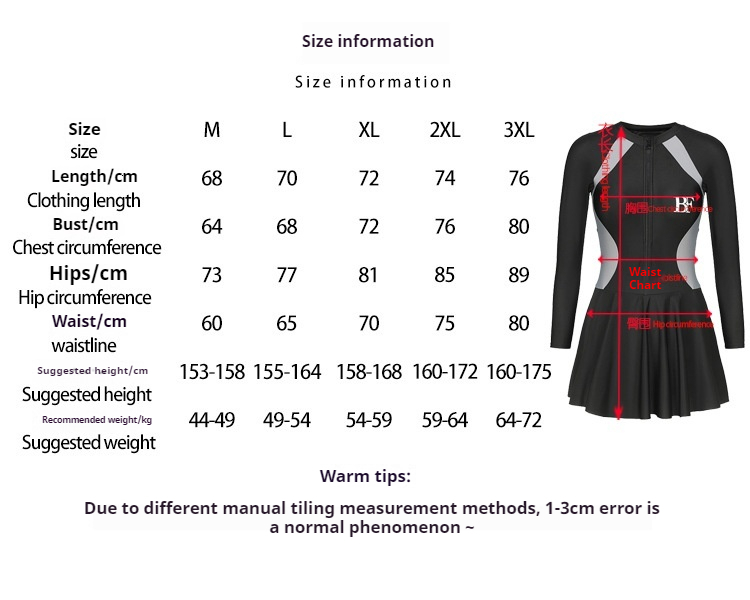 Long sleeved one-piece for women, conservative and slimming swimsuit, hot spring high-end sports swimsuit 2025