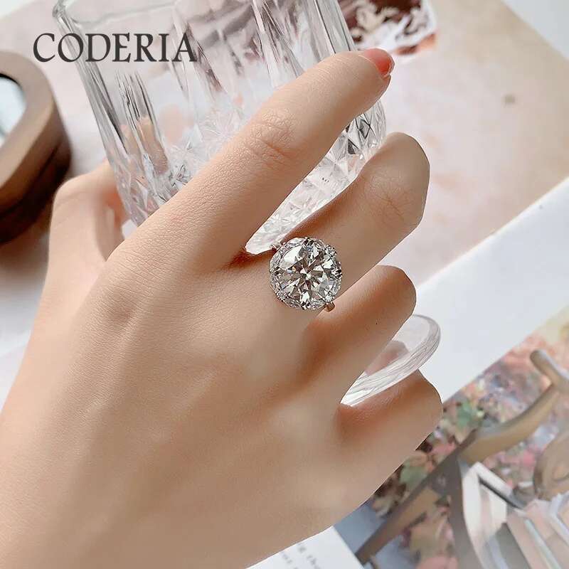 Moissanite 925 Sterling Silver Wedding Ring 5 CT D Color VVS1 Brilliant Diamond Finger Band Women Jewelry With GRA Certificate