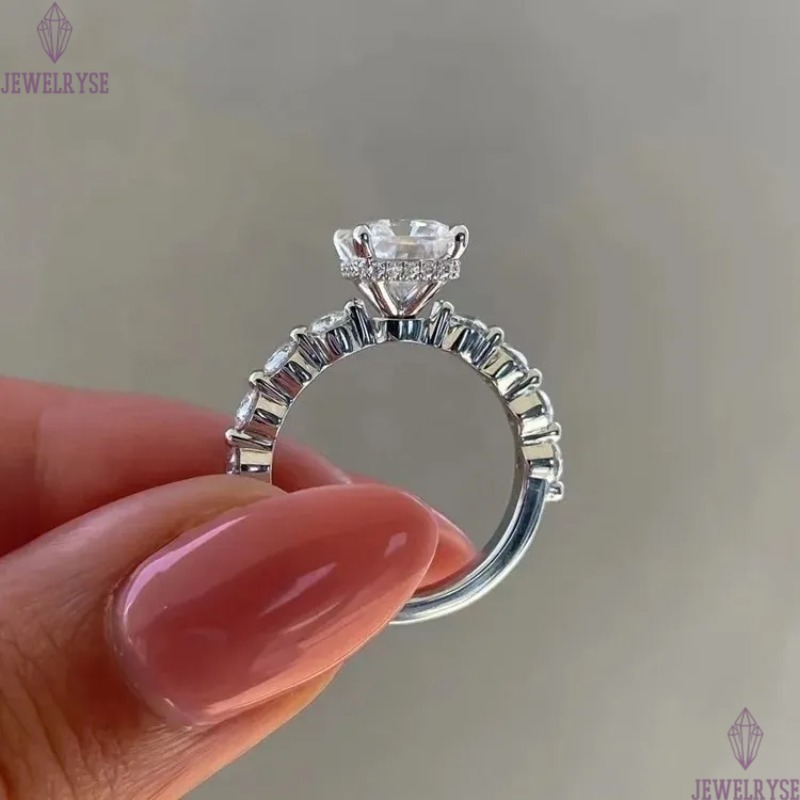 Elegant Ins Top Sell Wedding Rings Luxury Jewelry 925 Sterling Silver Princess Cut White Topaz CZ Diamond Party Eternity Women Bridal Ring For Lover G