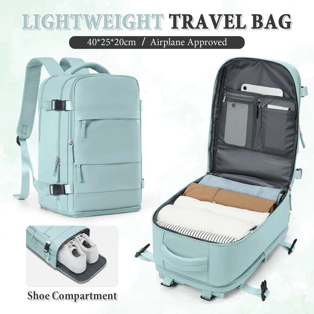 Women Men Hand Lage Business College Laptop Travel Backpack Waterproof Carry On Mochila Vie Cabina Avion 40X20x25