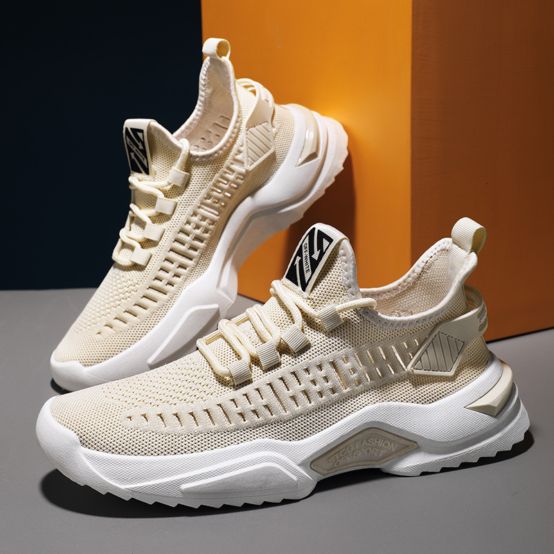One Step Lazy Flyknit Breathable Casual Men S Trendy Low Top Sneakers Running Shoes Ddmysaturn