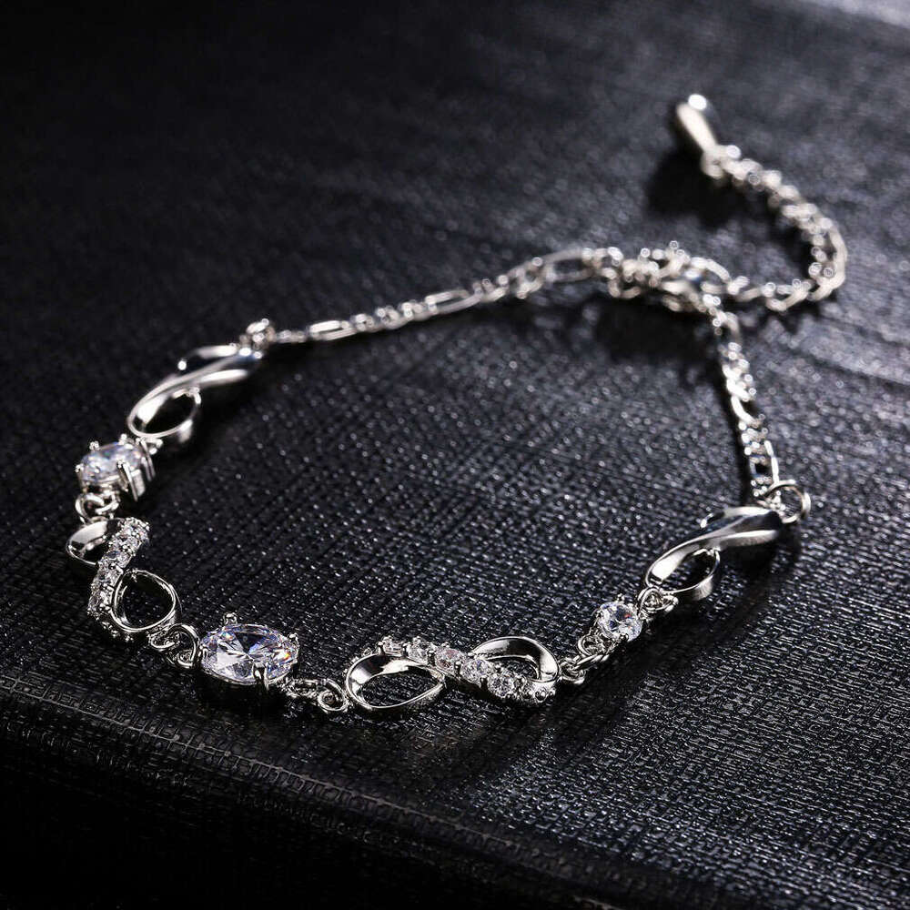 Japanese Korean fashion personality 8-type bracelet jewelry for girls, simple and versatile ankle chain