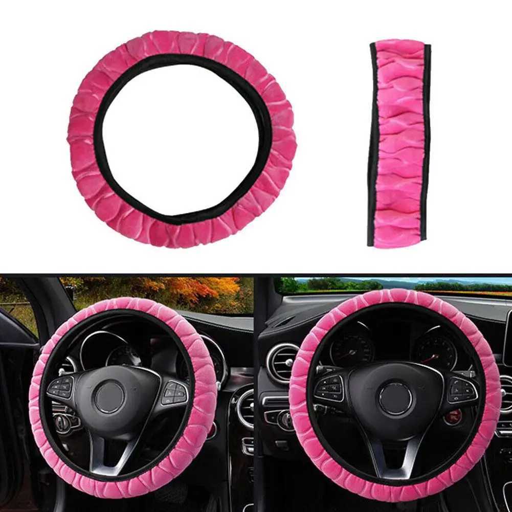 Soft winter warm plush car steering wheel cover universal 37-39cm steering wheel cover used for car interior accessories in 6 colors H25430