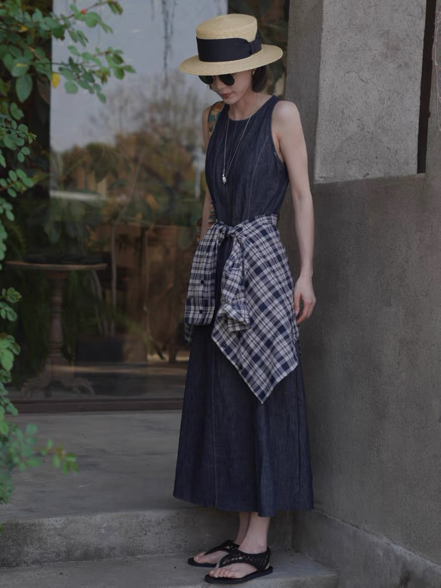2025 flax dress Fashion Week Show Customized Fashion Tailored clothing womens Fashion Paris.M344
