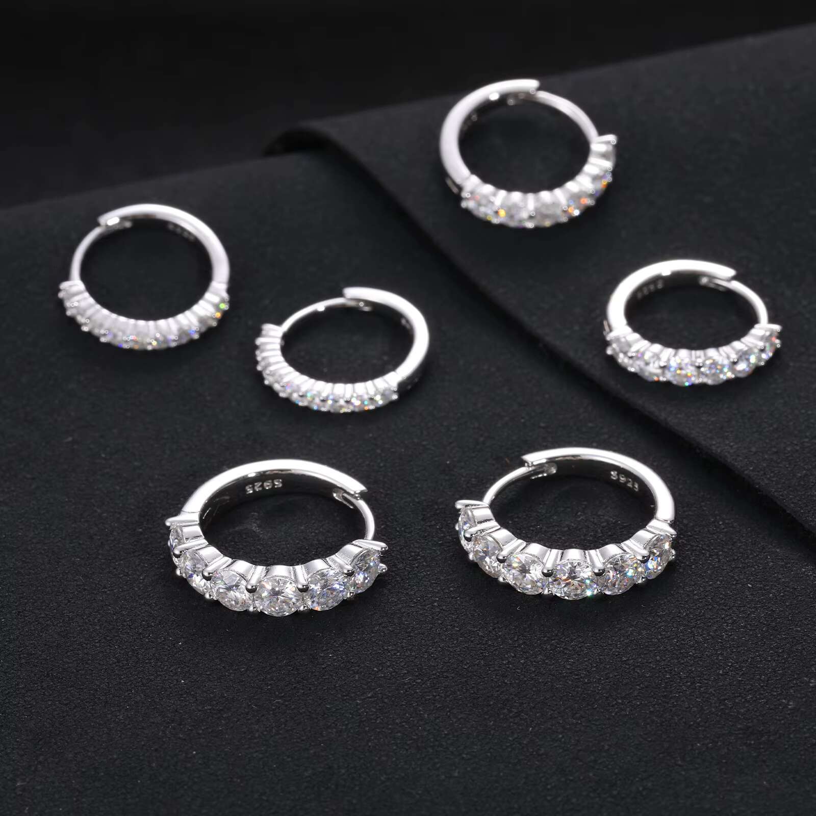 Luxury Moissanite Earring 925 Sterling Silver Fine Jewelry Earrings Wedding Gift for Guests Earrings Women