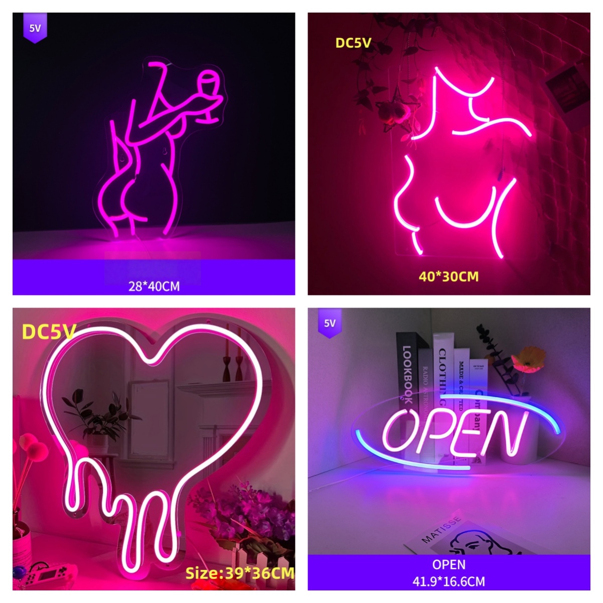 Custom Neon Sign Yellow Neon Neon Signs up Sign for Pizza Shop Milk Tea Shop Coffee Shop Mall Kitchen Decoration