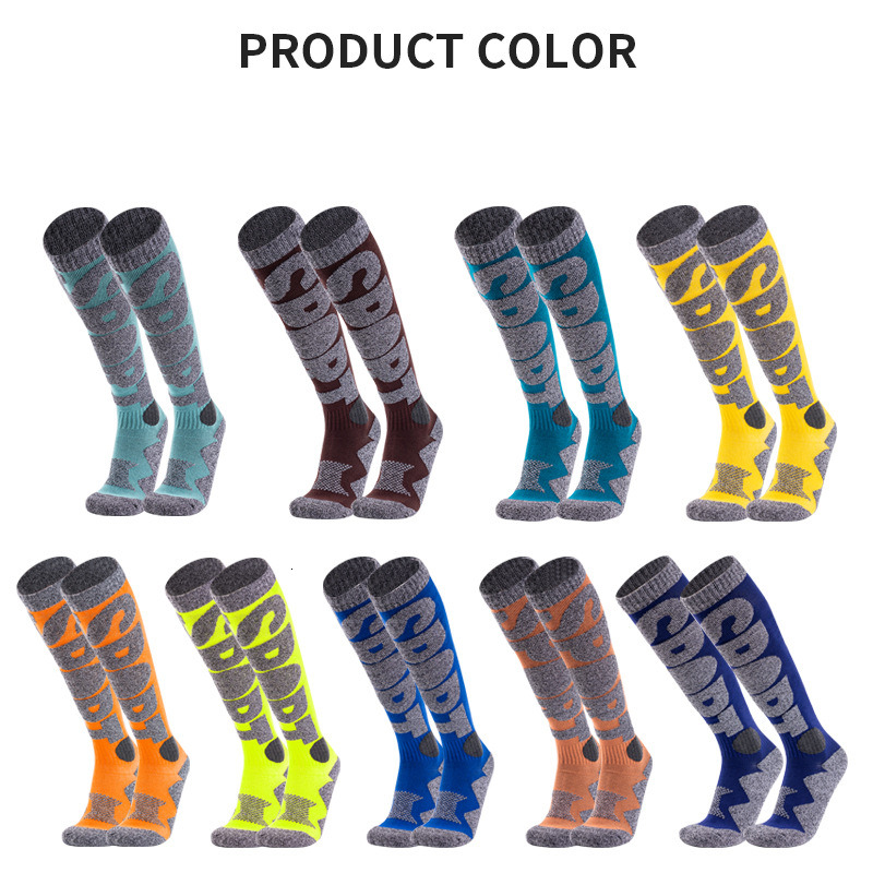 Skiing warm over the knee suitable for snowboarding, outdoor sports, long tube hiking socks, performance socks