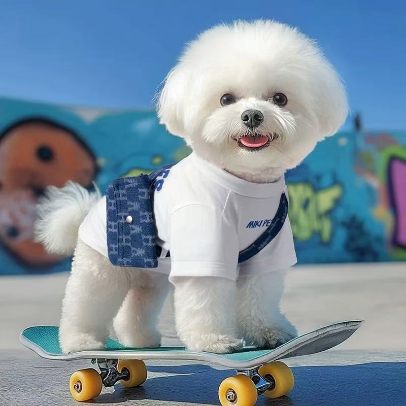 T00104Dog clothes summer thin T-shirt pet Bichon Schnauzer Teddy Maltese small dog summer sweatshirt