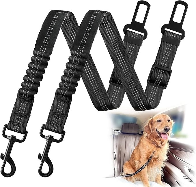 2PCS Adjustable Pet Car Seat Belt, Cat Safety Leash, Dog Traction Rope for Dogs and Cats, Car Pet Supplies, Summer Gift