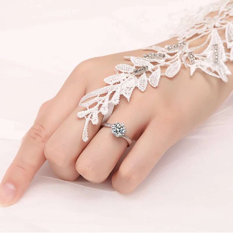 KNB 1CT Classic Delicate Certified Moissanite Diamond Wedding Rings For Women Real 925 Sterling Silver High Quality Fine Jewelry