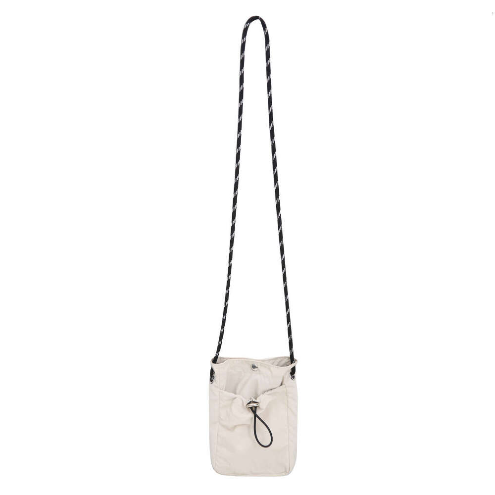 Extremely simple style mobile phone bag for women in Japan and South Korea, lightweight drawstring canvas small bag, versatile mini single shoulder di