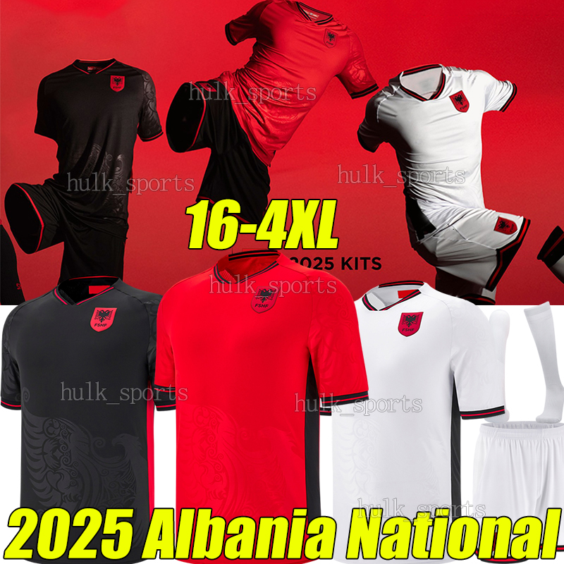 4XL 25/26 Albania soccer jerseys 2025 National Team ASANI UZUNI ASLLANI MUCI N.BAJRAMI LACI RAMADANI ISMAJLI BALLIU AJETI men kids kits socks sets Football Shirt