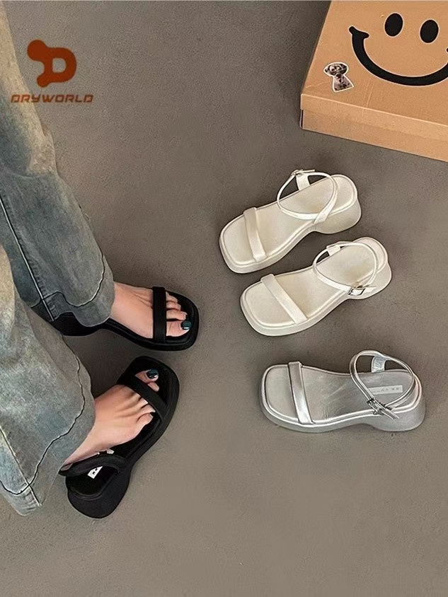 New 2024 New Chunky Women Sandals Fashion Open Toe Thick Heel Ladies Outdoor Beach Sandal Summer Women's Shoes 8283 's