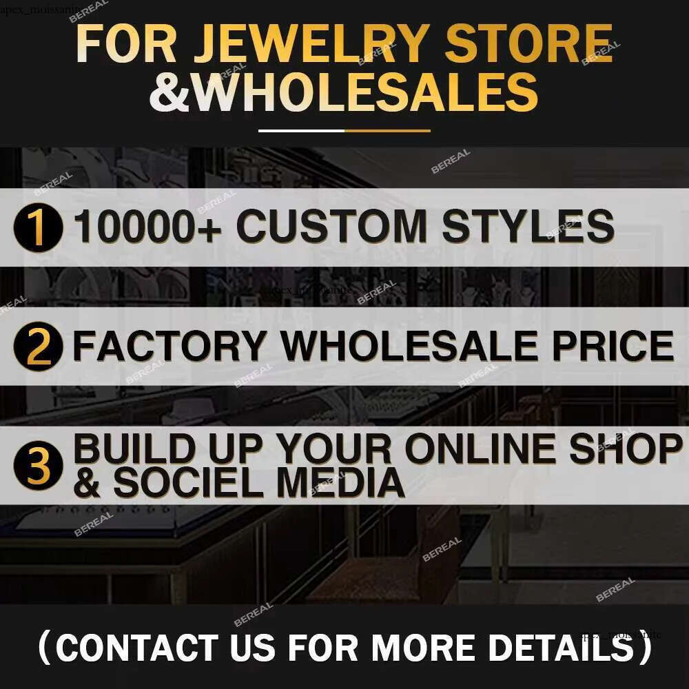 Wholesale 10K 14K 18K Vvs Moissanite Engagement Rings Women 925 Silver Diamond Emerald Radiant Oval Cut Gold Ring Jewelry 74