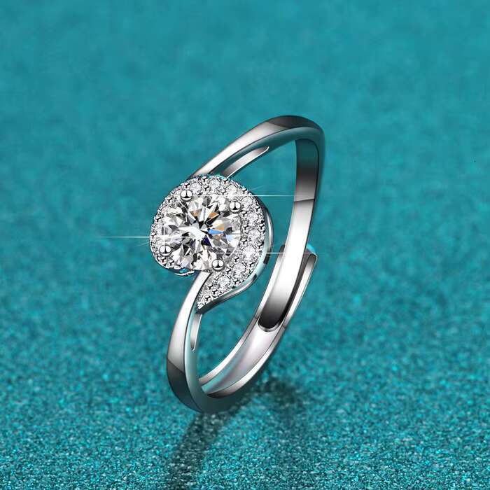 Wholesale Moissanite Diamond 925 Sterling Silver Ring for Women