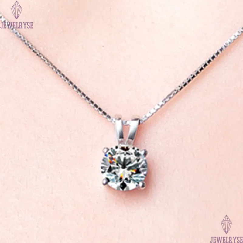 Choucong Brand Four Claw Pendant Luxury Jewelry 925 Sterling Silver Solitaire 5A Cubic Zircon CZ Diamond Gemstones Party Women Wedding Clavicle Neckla