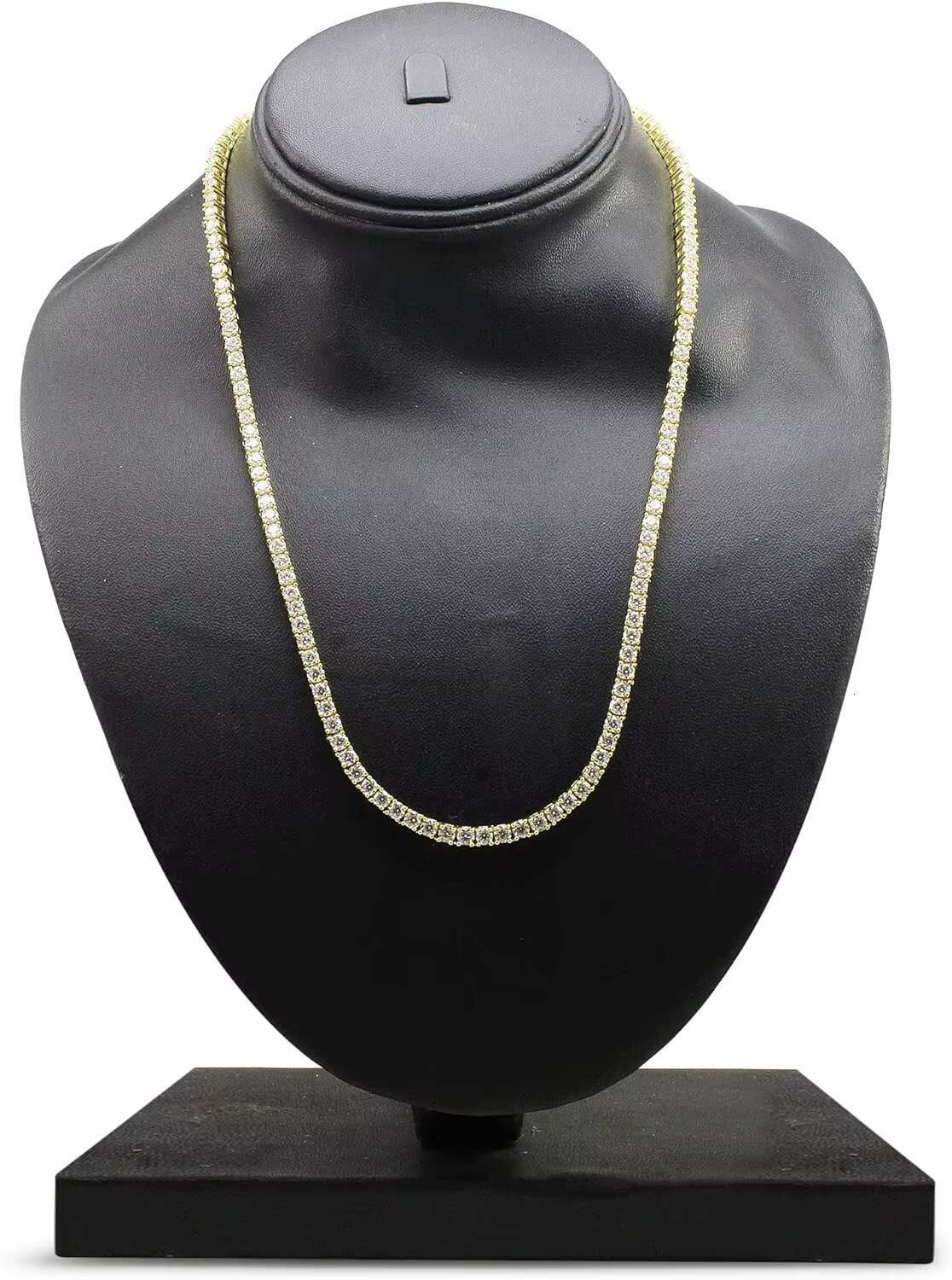 Custom VVS Tennis Chain for Hiphop Moissanite Diamond in S925 Sterling Silver Bling Moissanite Tennis Chain