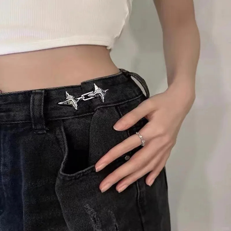 Temperature Four Corner Star Waist Tightening Tool Adjustable Buckle Fashion Jeans Fixed 250425