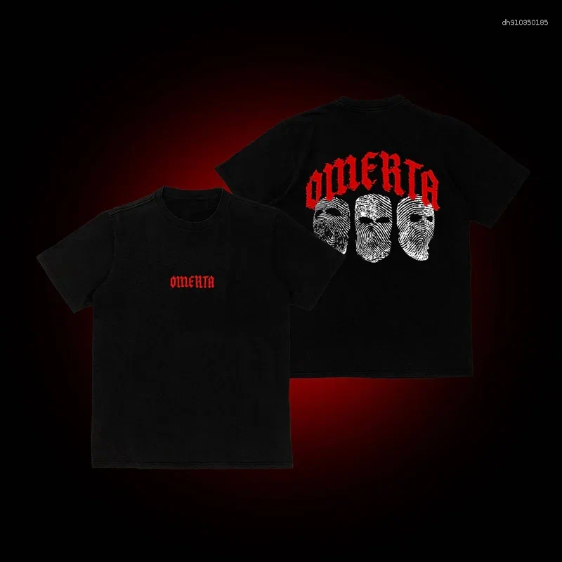Mens T Shirts Omerta 47 Boxing Fan Print Loose Crew Neck T-shirt Can Be Paired With A Sporty Fashion For Both Men And Women