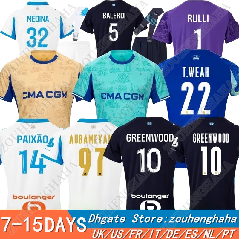 S-4XL Maillot MaRsEile OM Monumentale Soccer Jerseys 25 26 GREENWOOD RABIOT Fans PLAYER Men Kids Football jersey Shirts Kit 2025 2026 HOJBJERG BALERDI MEDINA PAIXAO