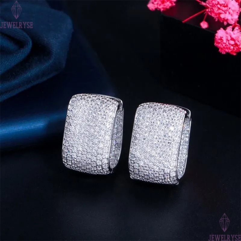 Choucong Brand Unique Ear Cuff Sparkling Deluxe Jewelry 18K Gold Stunning Pave Full Nine Rows Party White Sapphire CZ Diamond Women Wedding Clip Earri