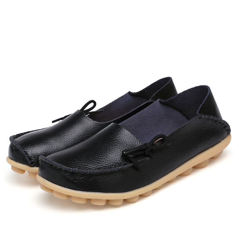Oversized Two Layer Cowhide Mother S Single Perforated Comfortable Dou Women S Shoes Nurse S Shoes Ddmysaturn