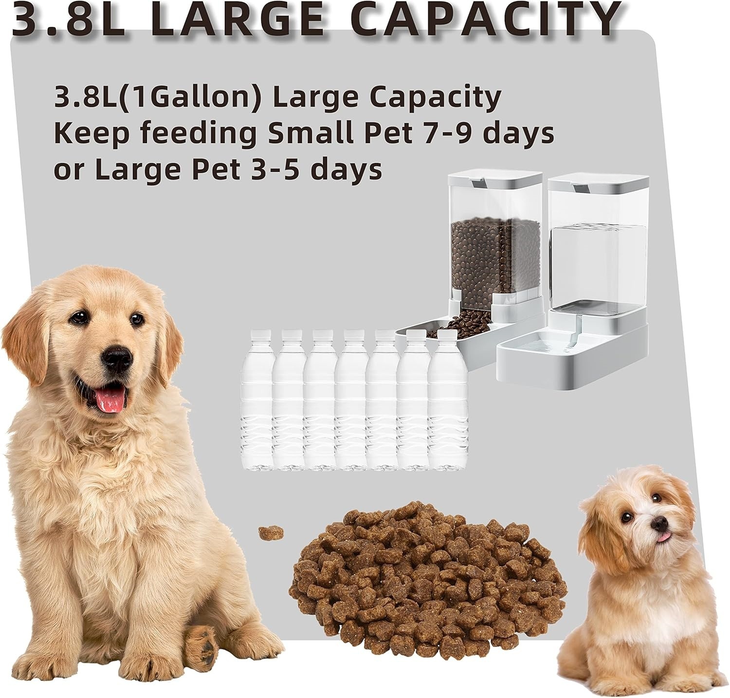 Summer Plastic Transparent Large Capacity Automatic Pet Feeding Tools, 1/2pcs Pet Food Feeder & Water Dispenser, Dog&Cat Feeding Supplies for Home Use