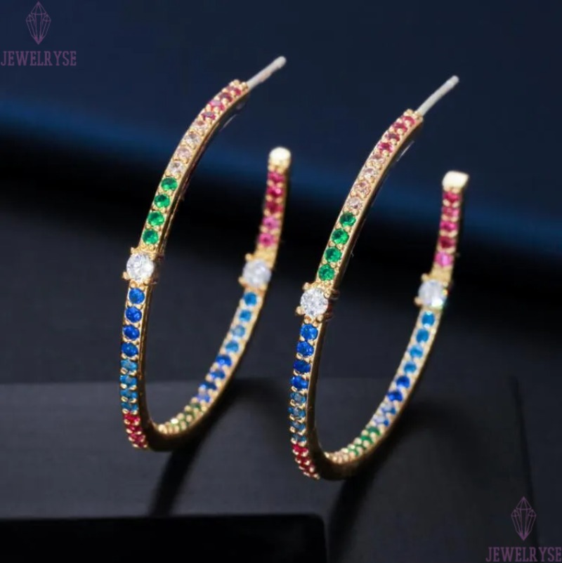 Choucong Handmade Clip Earrings Luxury Jewelry 925 Sterling Silver White Sapphire CZ Diamond Zircon Party Women Wedding Large Earbobs For Lover Gift