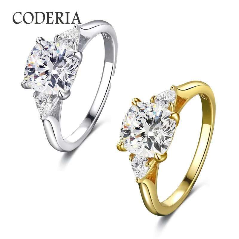 Fat Square Cut 2.5CT 8*8mm Moissanite Wedding Rings for Women 925 Sterling Silver Diamond Ring Engagement Band Jewelry