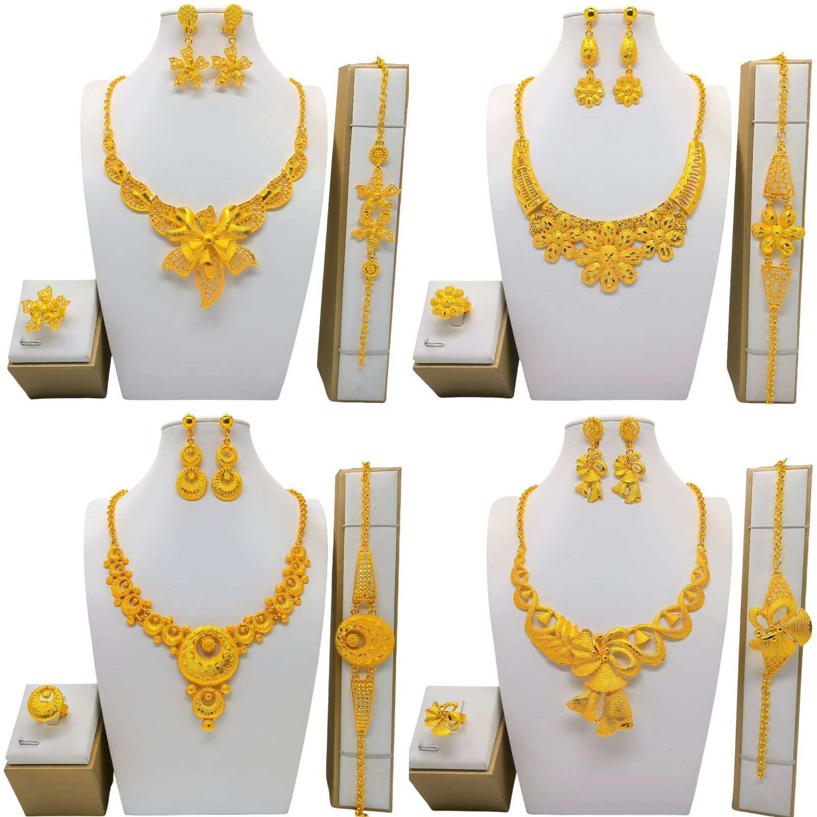 Turkish Coin Necklace Set 21K Plated Dubai Women Wedding Jewelry Sets Arab Gold Color Choker Chain Bridal Parts 240903