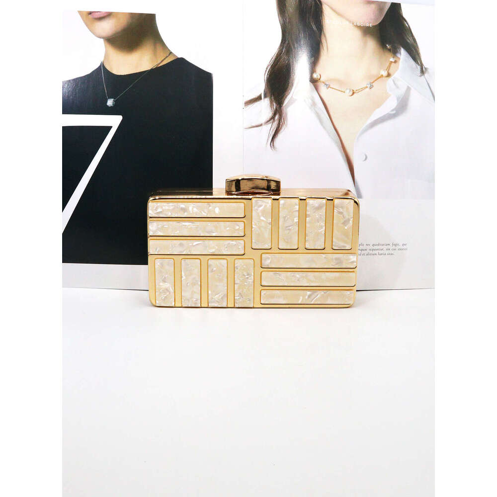 Dinner Bag New Acrylic Imitation Shell Dinner Dress For Socialites Simple Style One Shoulder Hand Held Diagonal Cross Bag Women S Bag KQ