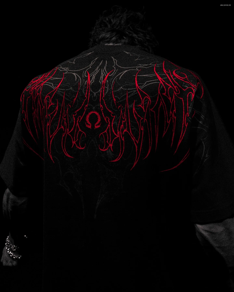 Men's T Shirts Breathedivinity Nocturne Oversized Graphic Tee Gothic Streetwear Cotton Shirt For Men Women Loose Fit Casual Style Soft Fitness Gy